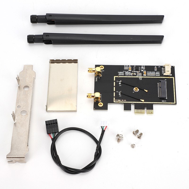 M.2 NGFF to PCI-E 1X Desktop WIFI WLAN Adapter Network
