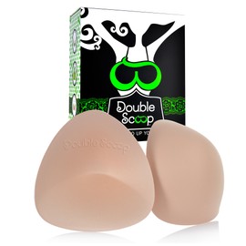 Divine Triangle Plus Size Large Breast Bra Swim Insert Nude + Free Fashion Tape,Size Size DD+