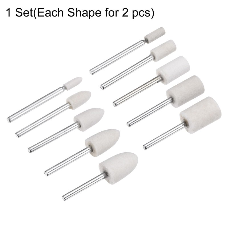 sourcing map 20pcs Rotary Grinding Stones Kits 1/8" Abrasive Mounted