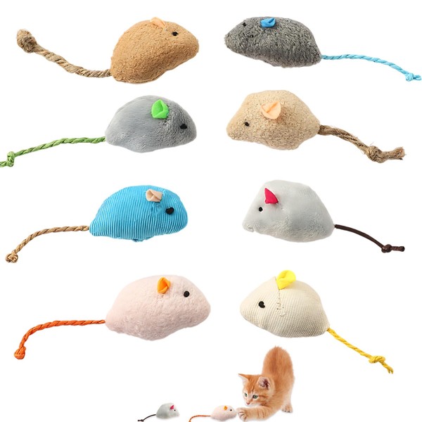 QttvbTna Plush Catnip Toy Set, 8 Pieces Catnip Toy Plush