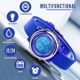 A ALPS Kids Watch for Boys Girls Waterproof Digital Watch for Toddlers Children Soft Band Montre Enfant Garcon Fille