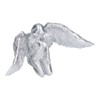 Silver Angel Wing Statue Standing Sculpture Resin Desktop Garden Ornament
