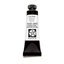 Daniel Smith Pintura acuarela extrafina, tubo de 15 ml, Negro Lunar, 284600049, 0.5 fl oz (paquete de 1)