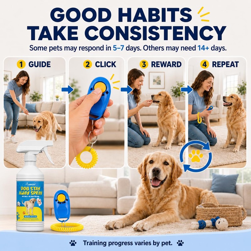 LARICEO Dog Training Area Support Spray for Rugs and Furniture,