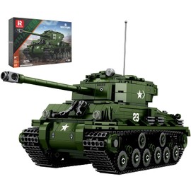 Reobrix M4A3E8 Sherman Tank Model Kit for Adults, Model Making 77030