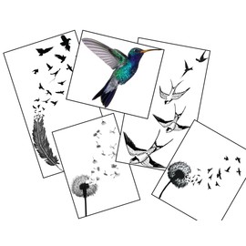 Flight of Feathers with Dandelion Dreams Tattoo Pack