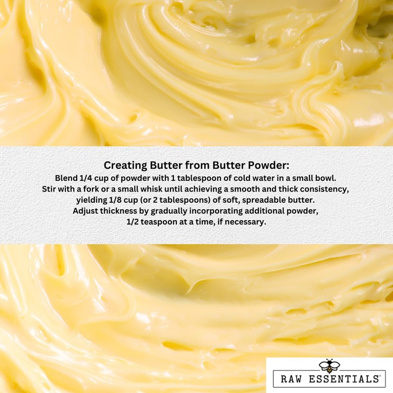 Raw Essentials Butter Powder - Buttery and Savory - Use