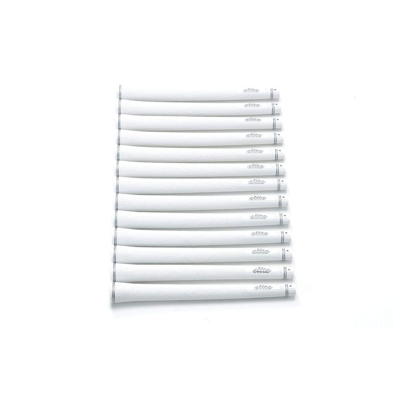 elitegrips MX51 Golf Grips, Set of 13, Silver White, No