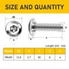 Valorada 20Pcs M6 x 80mm Flat Head Hex Socket Screws,