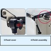 120N Black Cold-Rolled Steel Hydraulic Support Rod, Suitable for Upward-Opening