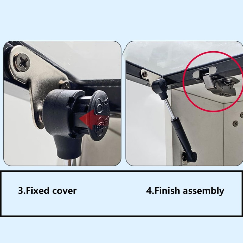 120N Black Cold-Rolled Steel Hydraulic Support Rod, Suitable for Upward-Opening