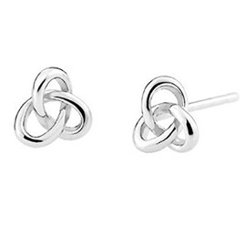 Iszie 925 Sterling Silver Celtic Trinity Knot Studs Earrings Gift For Girl Women