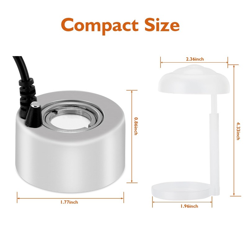 AGPTEK Aluminum Mini Mist Maker Fogger Water Fountain Pond Fog