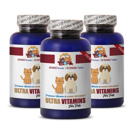antioxidant for Cats - Ultra Vitamins - Pets - Cats and Dogs - Premium Formula - Healthy Treat - Vitamin Supplement for Cats - 270 Treats (3 Bottle)