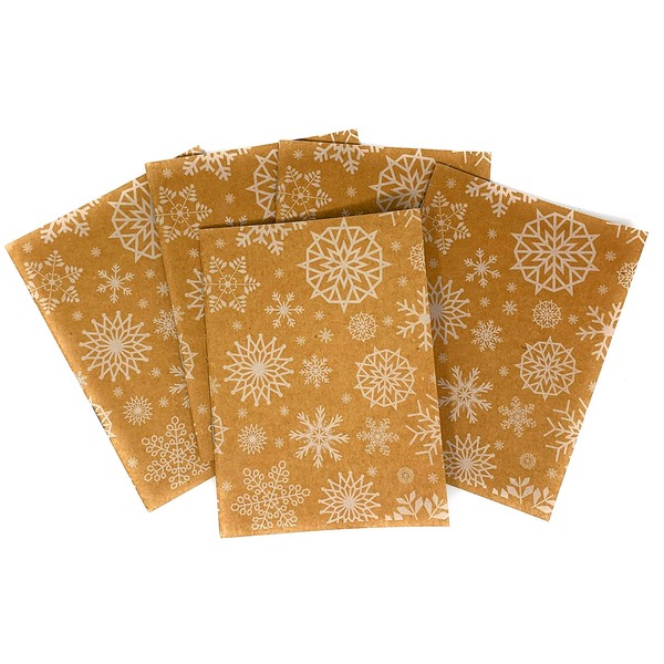 Bulk 20 Pack of Winter Holiday Pocket Notebooks Featuring Snowflakes