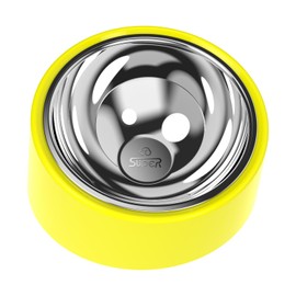 Slow Feeder Dog Bowl - 15° Tilted Anti-Choke Pet Dish, Elevated & Ergonomic Design with Non-Slip Base, Easy Pour Spout for Food/Water, BPA-Free for Small Medium Large Dogs (Yellow, s)