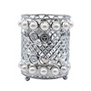 Gullor Handcrafted Pearls Makeup Brush Holder Organizer Eyebrow Comb Brushes