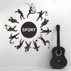 ANFRJJI Vibrant Sports Wall Decal - Football, Basketball, Baseball, and