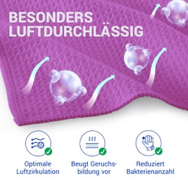 wolk Waffle Cloths – Microfibre Cloth with Waffle Structure – Pack of 10 – Size: 38 x 38 cm – Colour: Purple – Rags, Cleaning Cloths, Cleaning Cloths – Bathroom, Kitchen, Catering