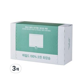 더페이스샵 데일리 마일드 100% 코튼 화장솜 The Face Shop Daily Mild 100% Cotton Makeup Pads [80 pieces x 3 packs]
