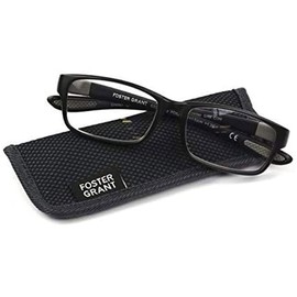 Foster Grant Reading Glasses Scooter Black Color with Gray Accents +1.75