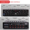 Pyle Wireless Bluetooth Home Audio Amplifier System-Upgraded 6 Channel 750