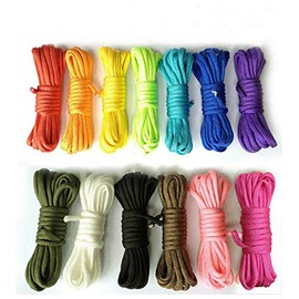 Paracord Bracele Rope, SENRISE 550 Survival Rope 7 Inner Strands Multifunctional Safety Escape Rope for Outdoor/Hiking/Boating/Caving/Camping/Engineering Protection (10Feet-White-3Pcs)