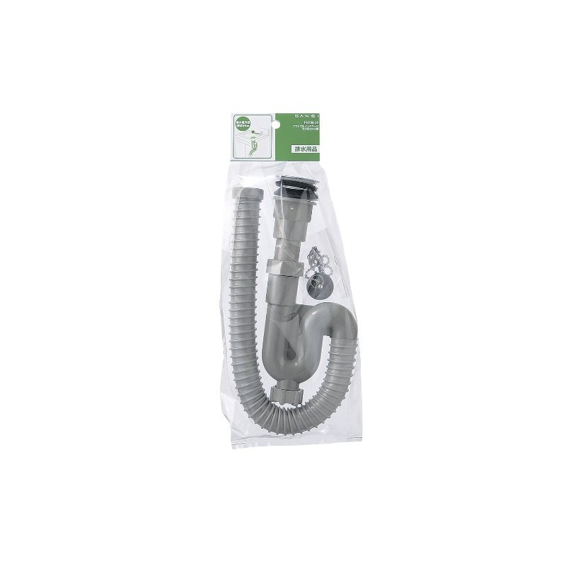 SANEI S-Trap Hose with Overflow, Accordion, Easy Positioning, Pipe Diameter