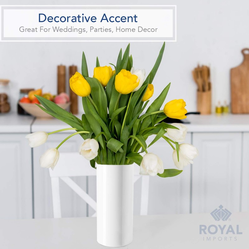 Royal Imports Flower Acrylic Vases Cylinders - Decorative Centerpiece Display