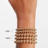 Cryshimmer Cryshimmer 5 Pcs Gold Bead Bracelet Set for Women