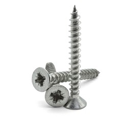 Hippo Hardware No.12 (6mm X 25mm) Pozi Countersunk Fully Threaded Chipboard Wood Screws A2 Stainless Steel (Pack of 20)