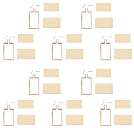 Pieces Mini Wood Hoops Punched for Cross Stitch Round Embroidery Hoop Frame Cross Stitch, Arts, DIY Crafts Tool (Rectangle-5.6cm*2.9cm)