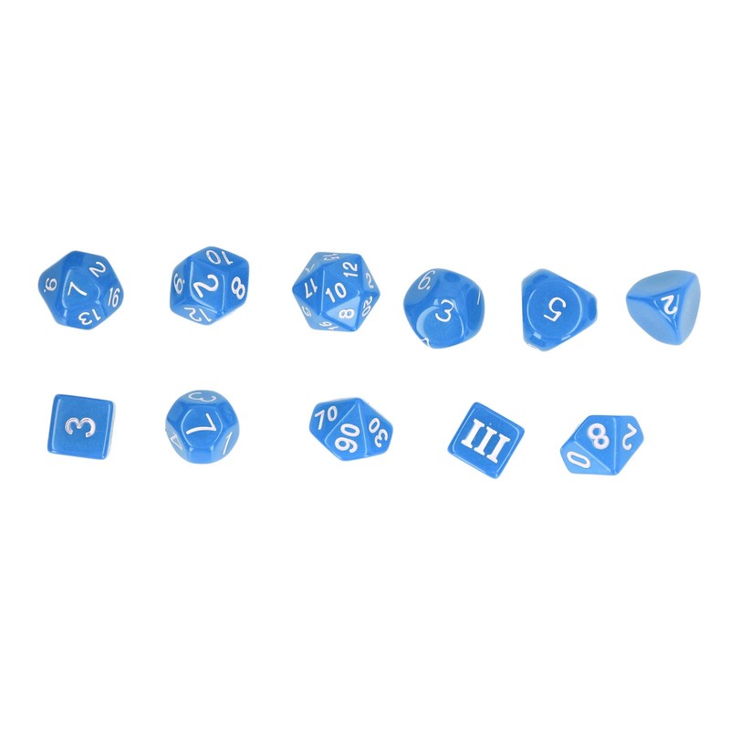 15pcs Complete Polyhedral Dice Set Acrylic D3 to D100 Spherical