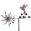 Wind Spinners Iron Hummingbird Metal Windmill Wind Sculpture for Outdoor