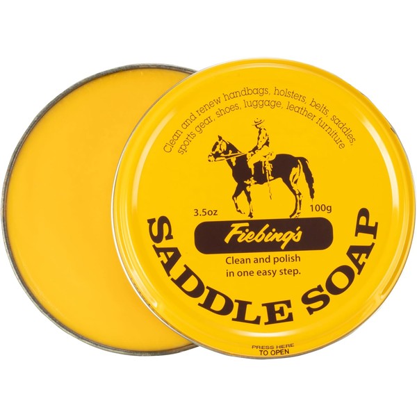 Fiebing's Yellow Saddle Soap for Leather (3.5 oz Tin) -