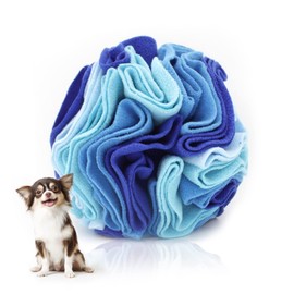 WishLotus 5.9Inch Snuffle Ball for Dogs, Dog Sniffing Training Toy for Boredom, Colorful Dog Snuff Ball Toy for Small Dogs&Breed Encourage Natural Foraging, Smell Training (Blue L)