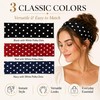 3 Pack Polka Dot Headbands for Women, 2 Inch Wide