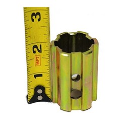 PTO Sleeve Increaser Adaptor, 1-3/8 x6 Male x 1-1/8 x 6 Female, 2" Ford Style