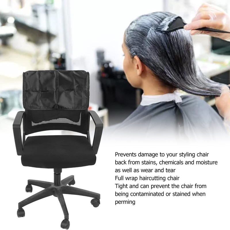 Salon Chair Back Cover, Oxford Fabric Fully Wrapped Chair Back