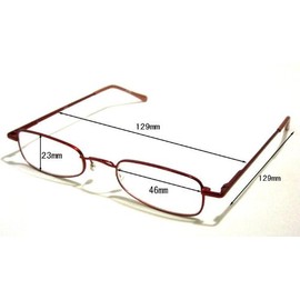 お洒落なシニアグラス携帯老眼鏡(312) (+1.00, ピンク/ピンク)