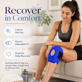 Reusable Knee Ice Pack Wrap for Hot & Cold Comfort – Adjustable Gel Compress Pad for Home, Gym & Daily Use