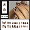 Aurora Leopard Glitter Stick On False Nails