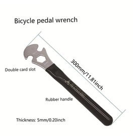 TopHomer Multi-Function Bike Bicycle Pedal Wrench Removal Tool with Double Opening + Inner Six Foot Hole for Biking Maintenance and Repair