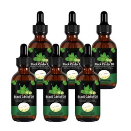 Jamaican Black Castor Oil for Hair Growth & Skin Conditioning - Quantity: 6 Bottles (Best Results)