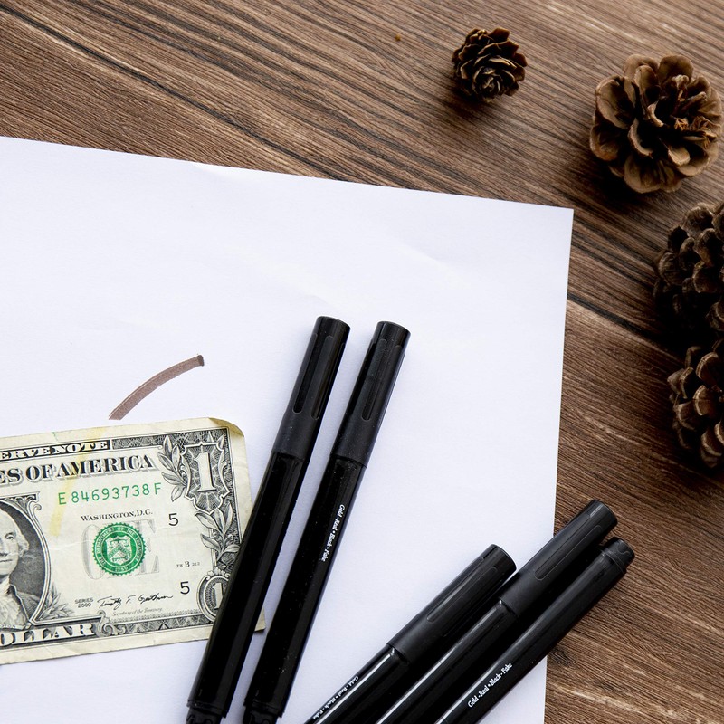 Counterfeit Money Bill Detector Pens, Markers - Detects Fake Currency