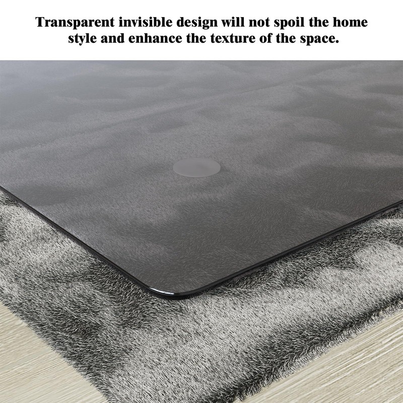 Koonmi Tempered Glass Chair Mat for Hardwood Floors & Carpets,