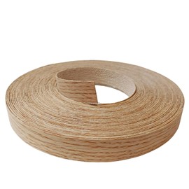 ebpsneer Red Oak 7/8 inch ×50ft Wood Veneer Edge Banding Roll,Pre-glued Iron On Wood Veneer Edging Strip-Backed with Hot Melt Adhesive-Flexible Wood Veneer Edgebanding Tape for Laminate Furniture