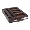 KINGART Adjustable Wood Espresso Stained Desk Table Easel with Storage
