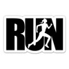 Run Girl Runner Track Running Vinyl Sticker - Car Phone - 3"