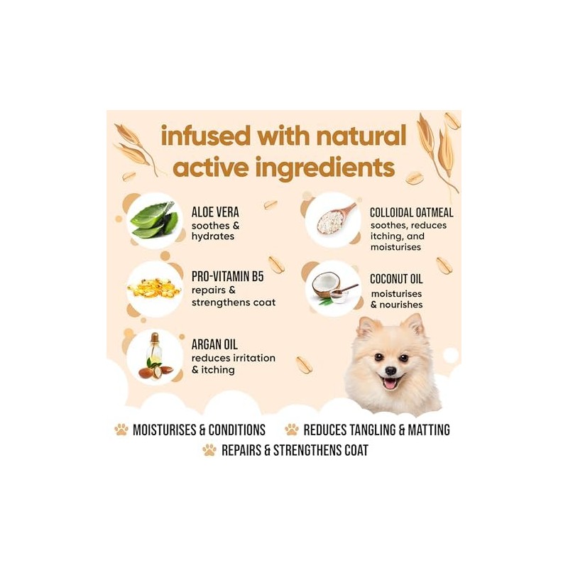 Buddycare Acondicionador De Avena para Perros(16.90 Oz) Elaborado con Aloe